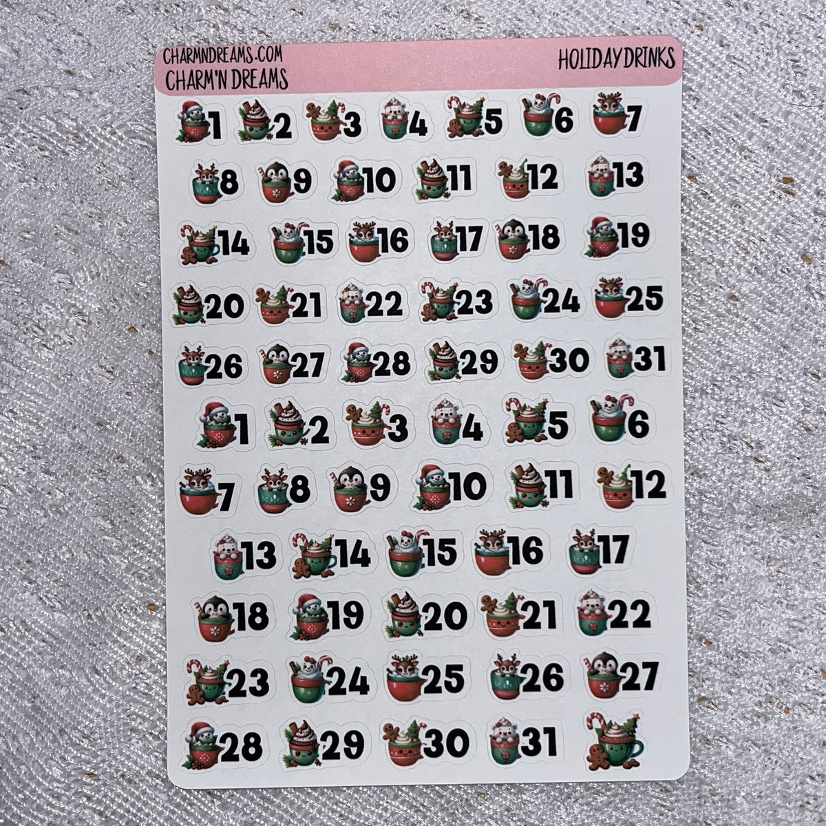 Holiday Drinks Premium Planner Sticker Kit
