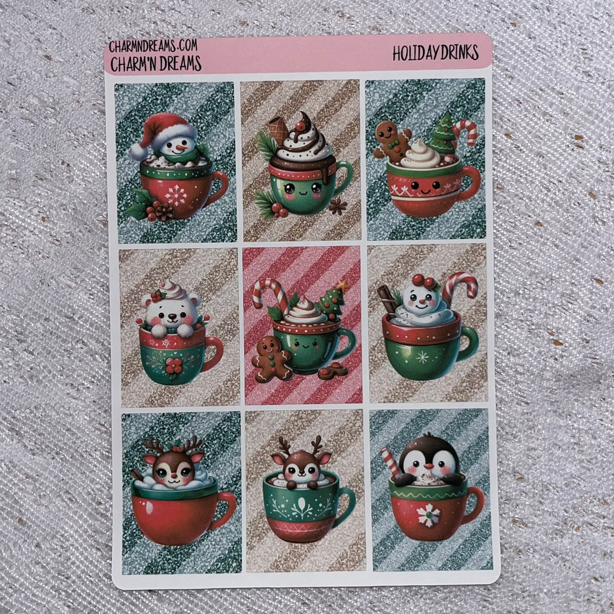 Holiday Drinks Premium Planner Sticker Kit