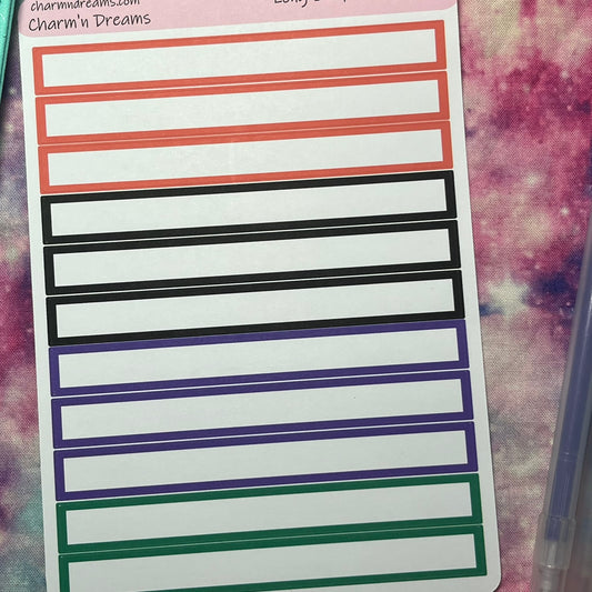 Halloween Long Strip Boxes Planner Stickers