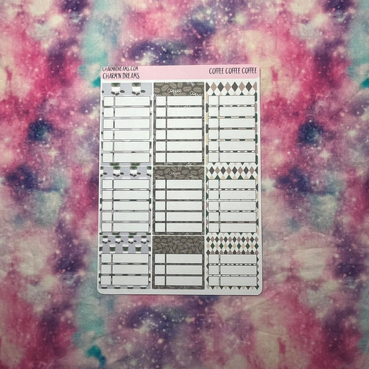 Coffee Coffee Coffee Planner Sticker Kit