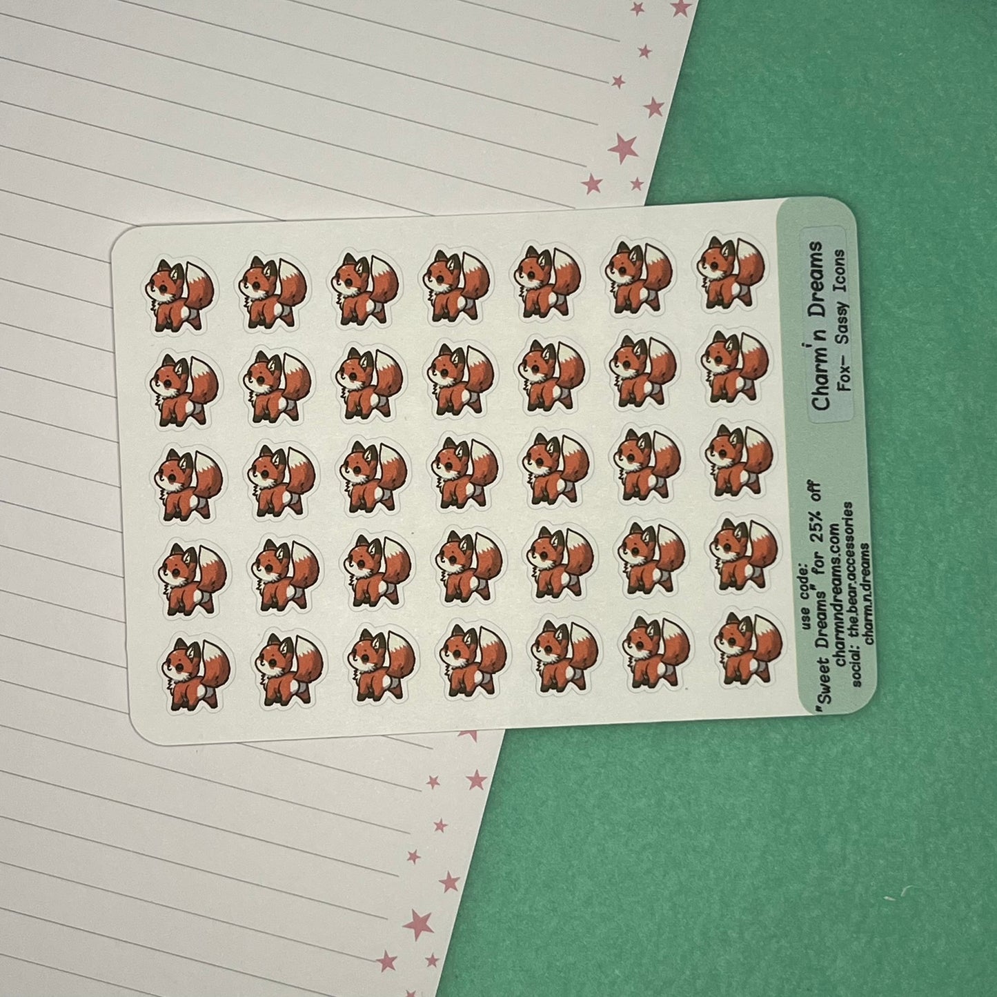 Fox Sassy Icon Planner Stickers
