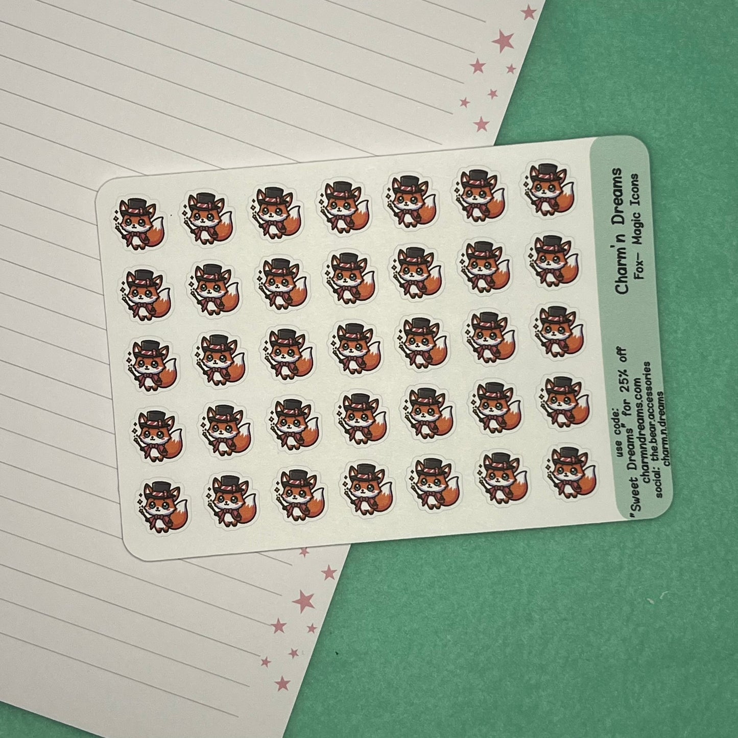 Fox Magic Icon Planner Stickers