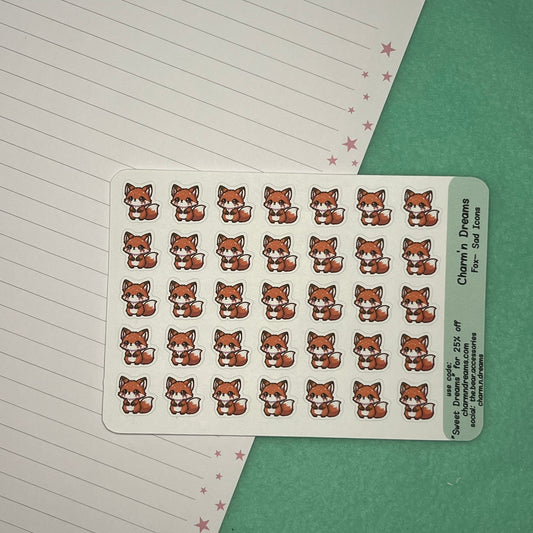 Fox Sad Icon Planner Stickers