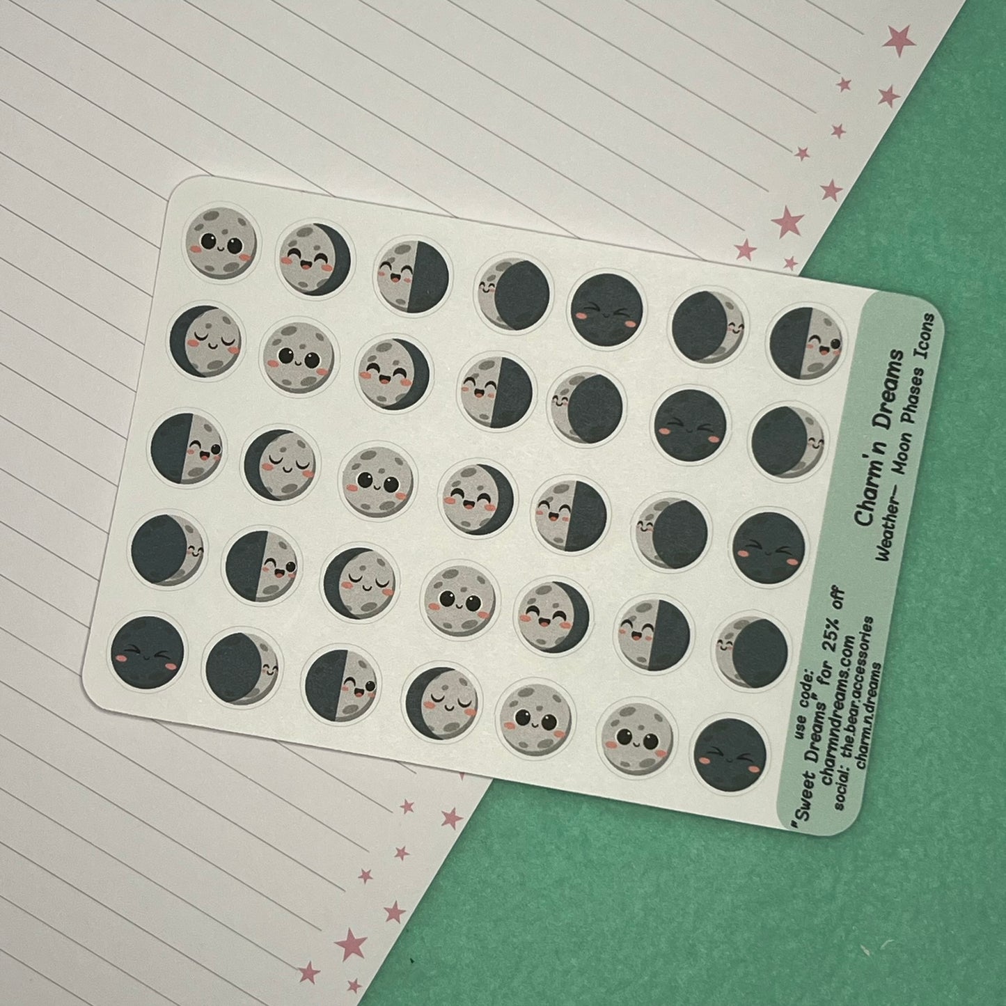 Weather Moon Phases Icon Planner Stickers