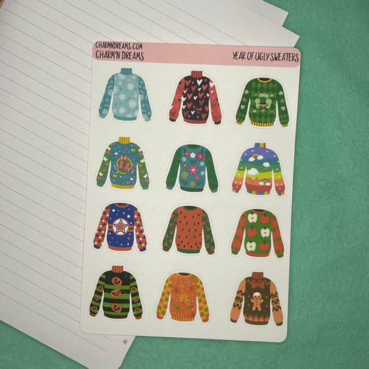 Year of Ugly Sweaters Sticker Sheet