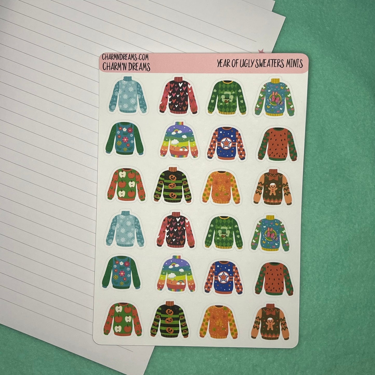 Mini Year of Ugly Sweaters Sticker Sheet