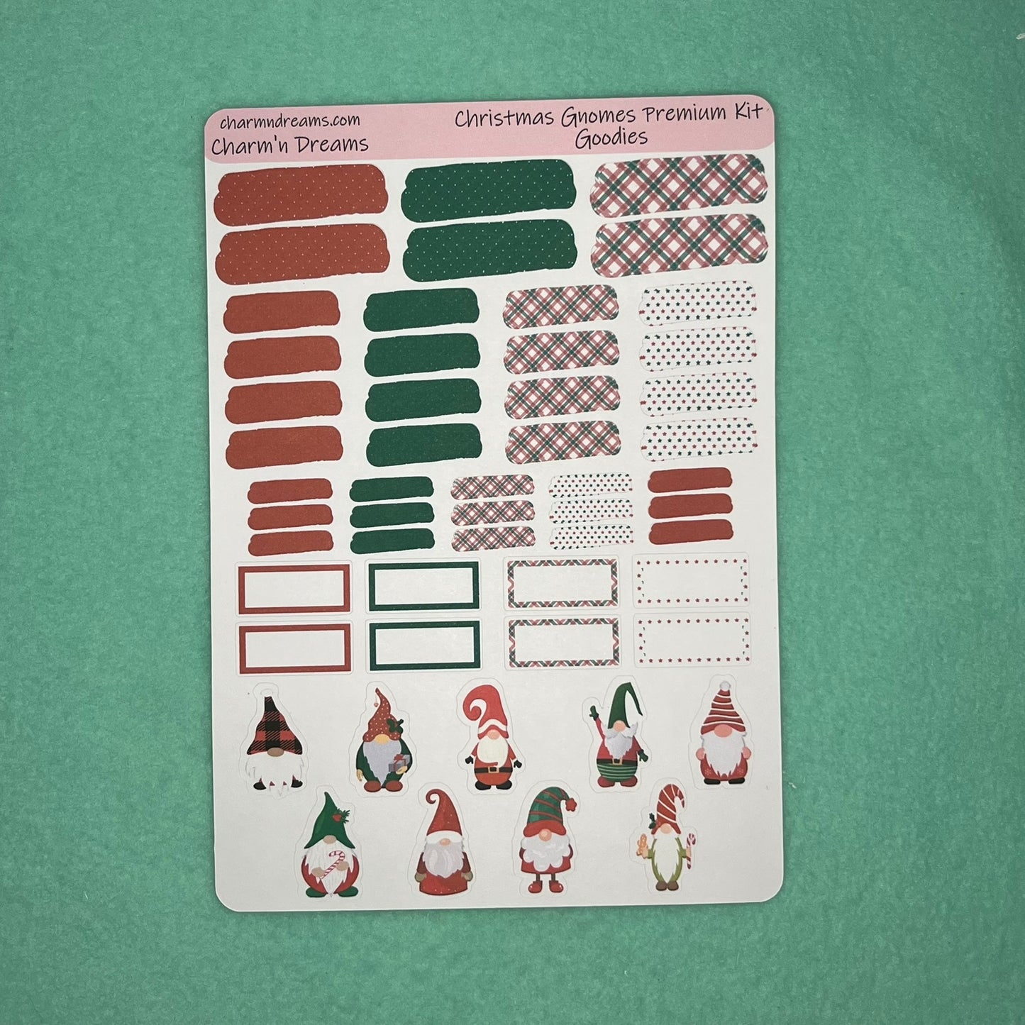 Christmas Gnomes Premium Planner Sticker Kit