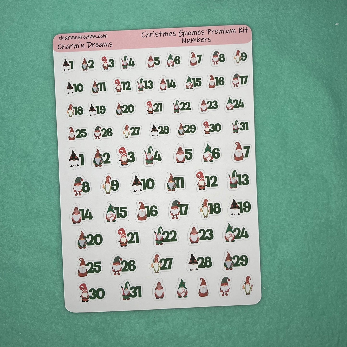 Christmas Gnomes Premium Planner Sticker Kit