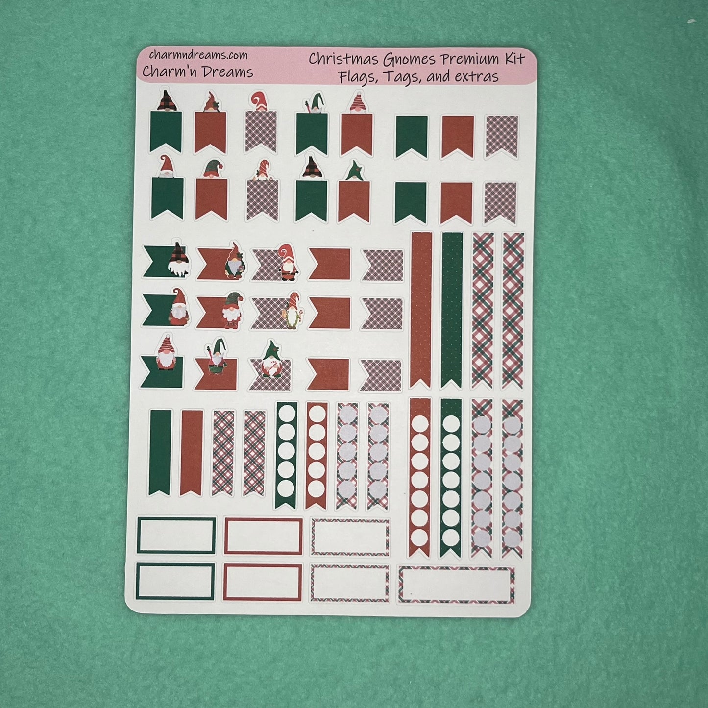 Christmas Gnomes Premium Planner Sticker Kit