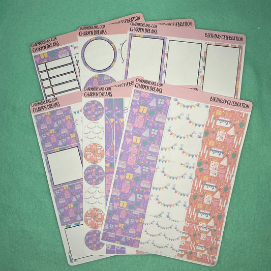 Birthday Celebration Planner Sticker Kit
