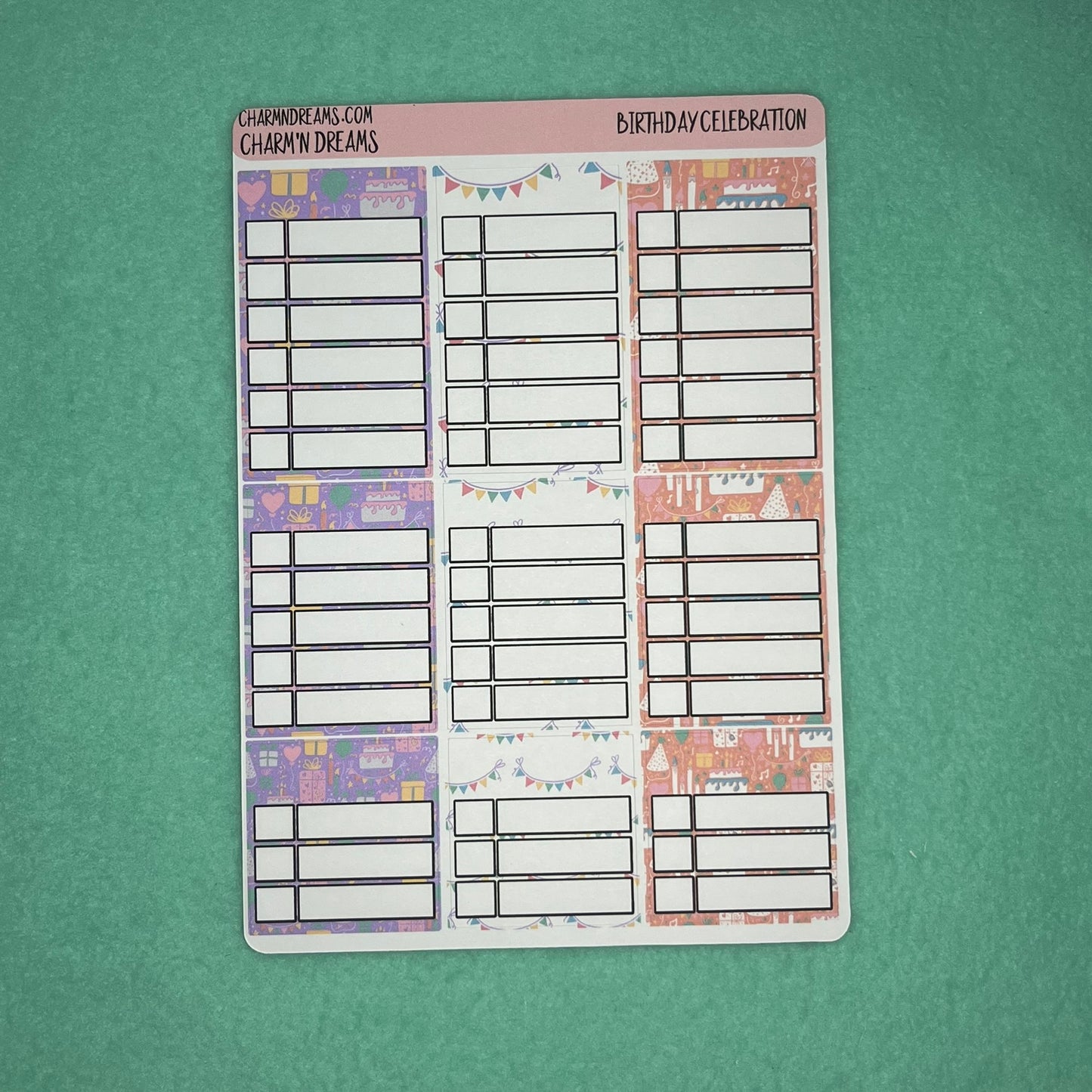 Birthday Celebration Planner Sticker Kit