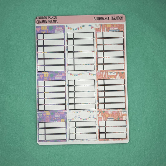 Birthday Celebration Planner Sticker Kit