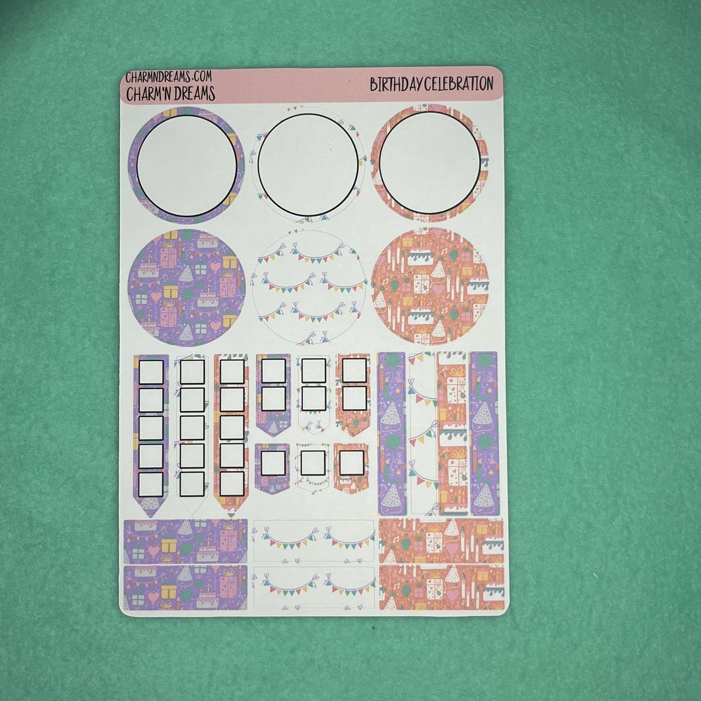 Birthday Celebration Planner Sticker Kit