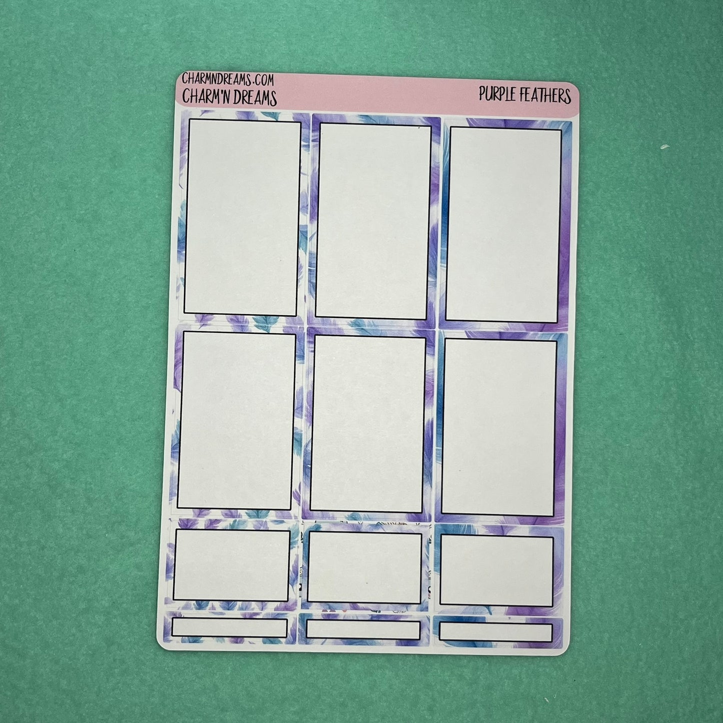 Purple Feathers Planner Sticker Kit