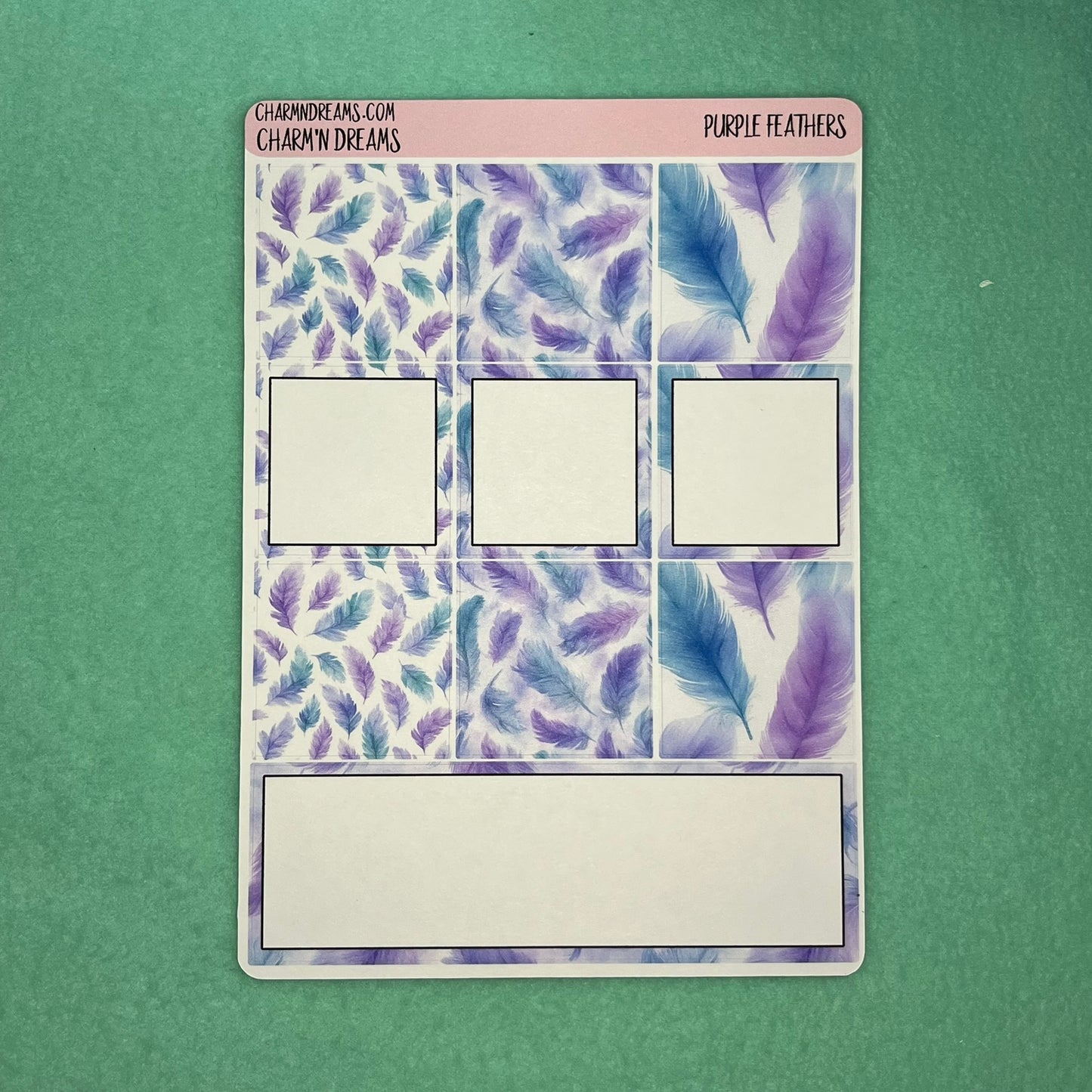 Purple Feathers Planner Sticker Kit