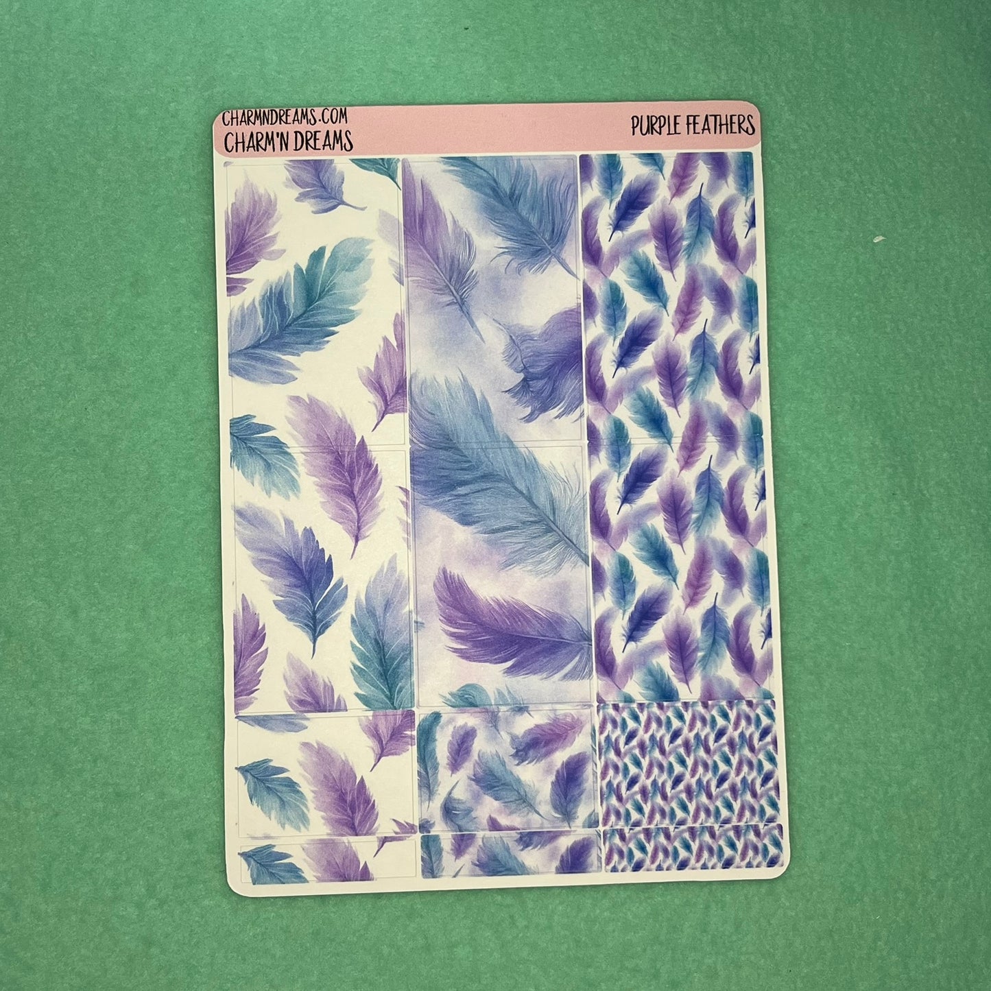Purple Feathers Planner Sticker Kit