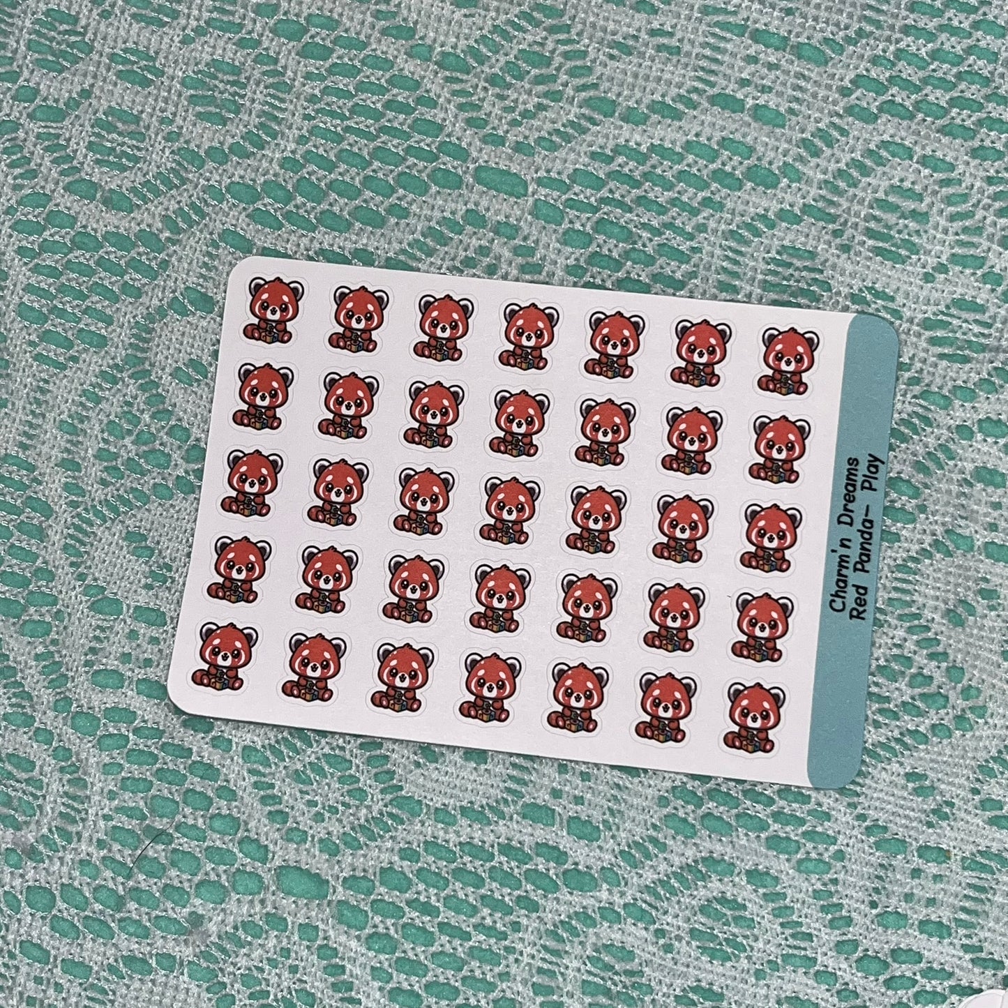 Red Panda Play Icon Planner Stickers