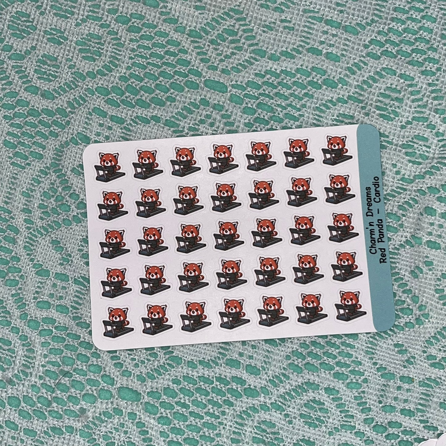Red Panda Cardio Icon Planner Stickers