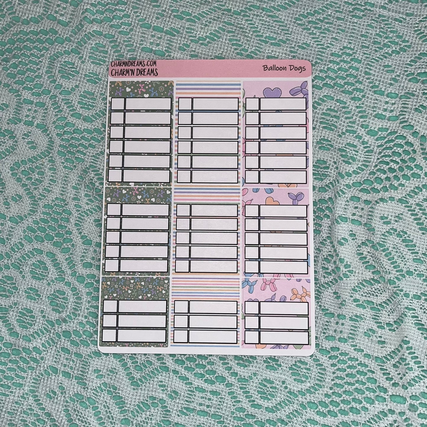 Balloon Dogs Planner Sticker Kit