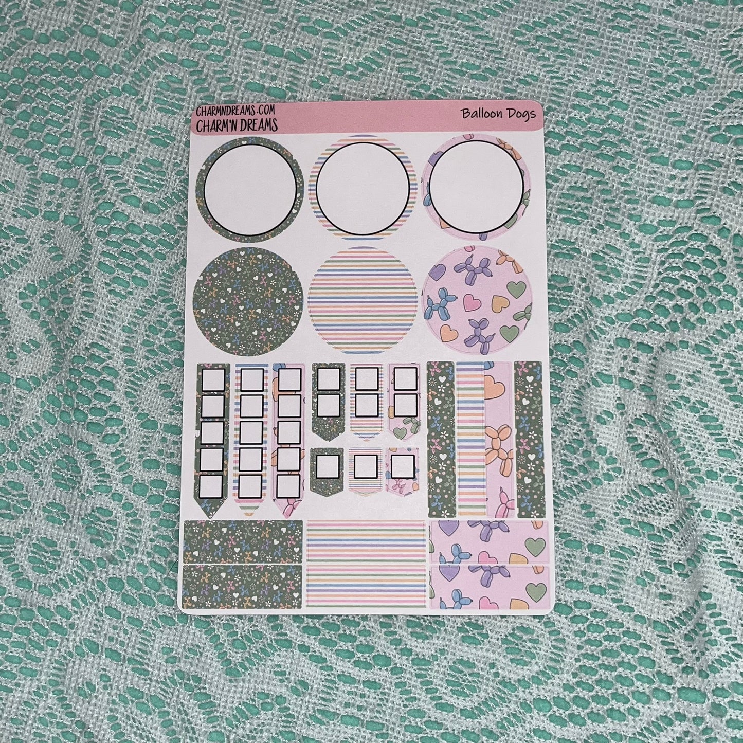 Balloon Dogs Planner Sticker Kit