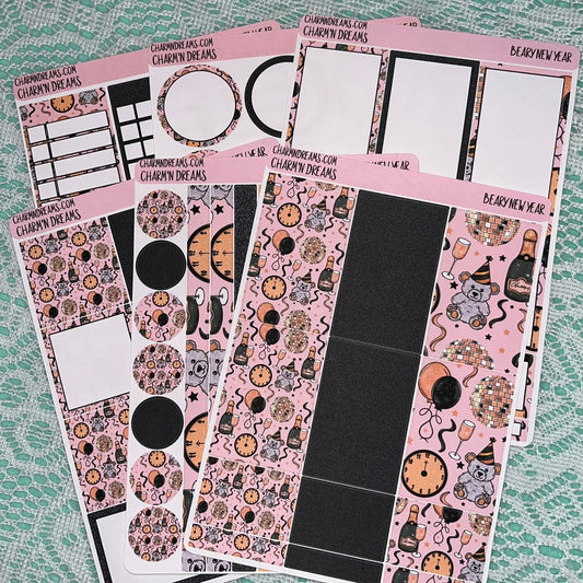 Beary New Year Planner Sticker Kit