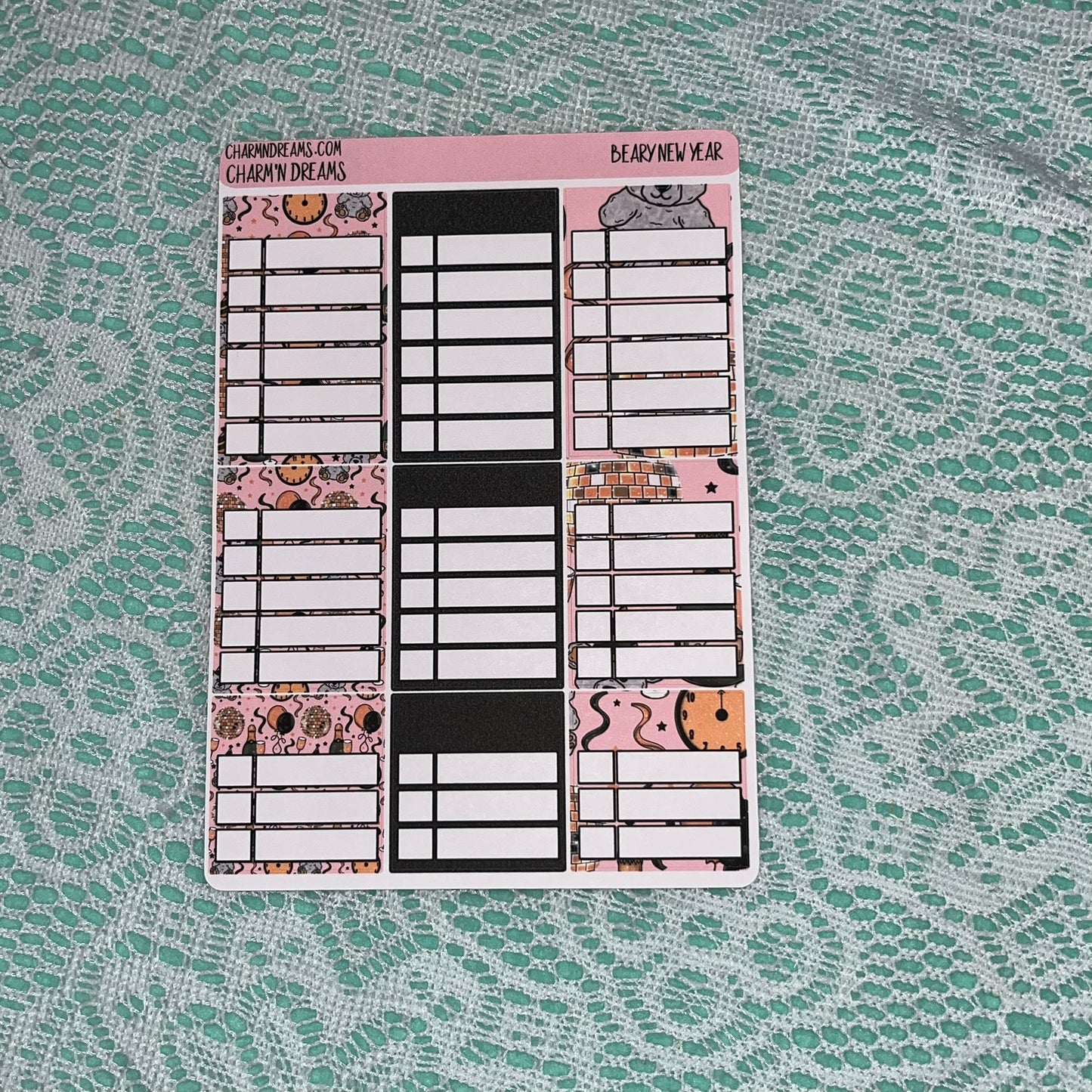 Beary New Year Planner Sticker Kit