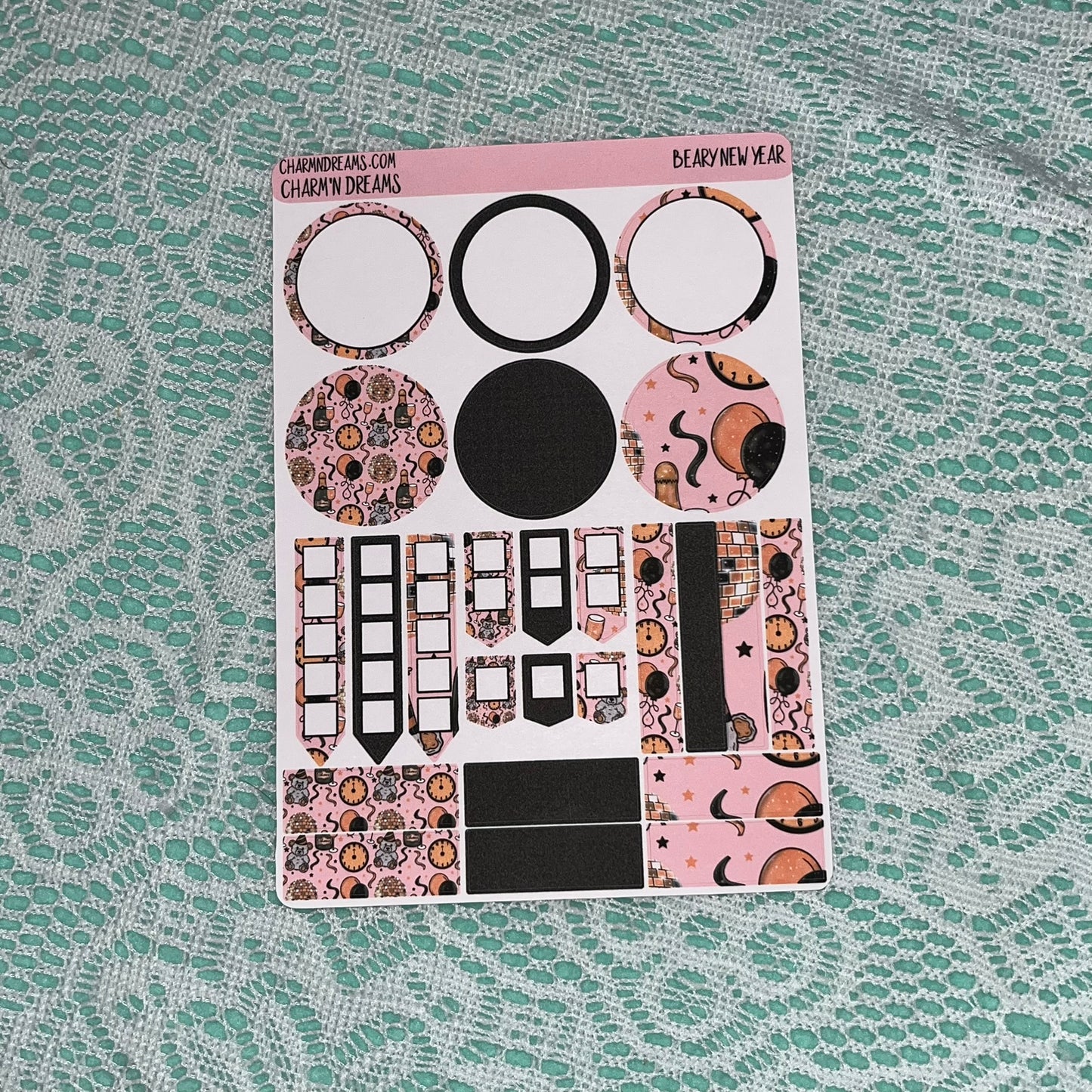 Beary New Year Planner Sticker Kit