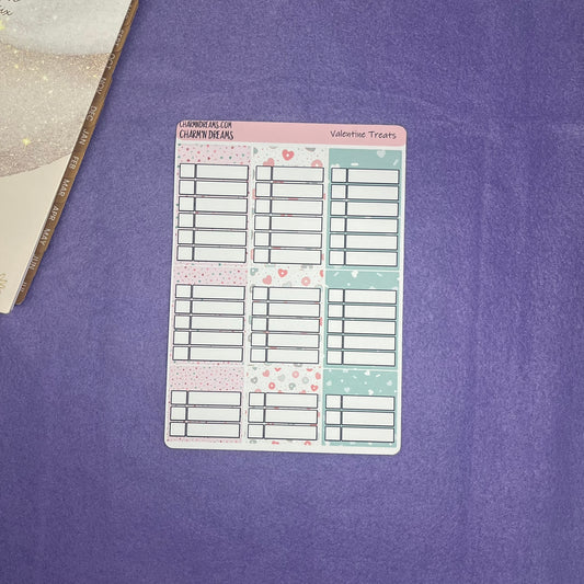 Valentine Treats Planner Sticker Kit + Bonus Accent