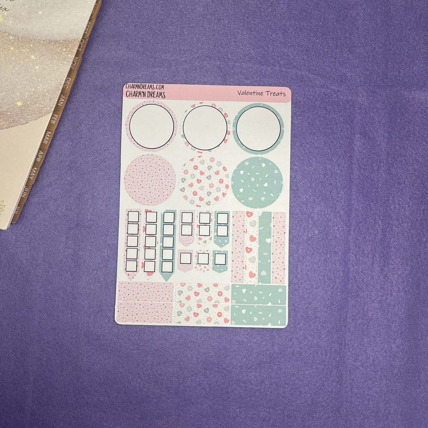 Valentine Treats Planner Sticker Kit + Bonus Accent