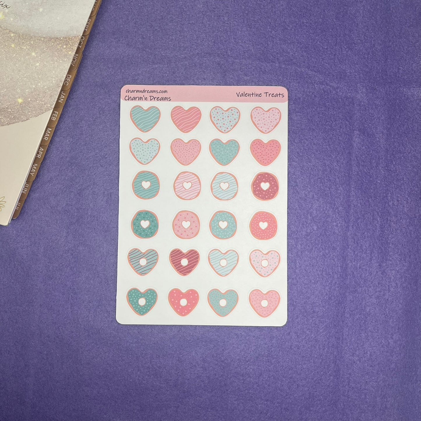 Valentine Treats Planner Sticker Kit + Bonus Accent