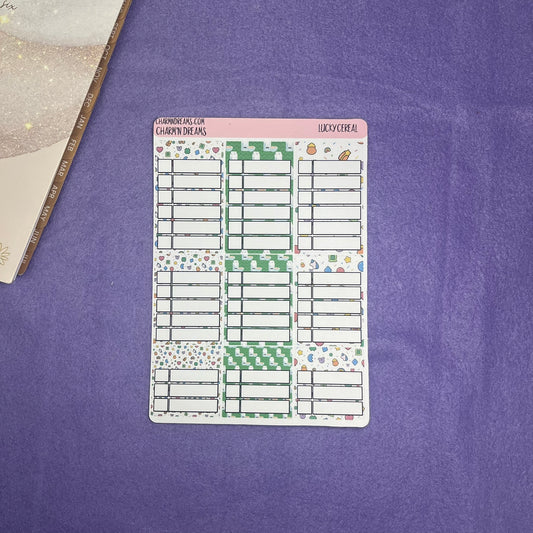 Lucky Cereal Planner Sticker Kit