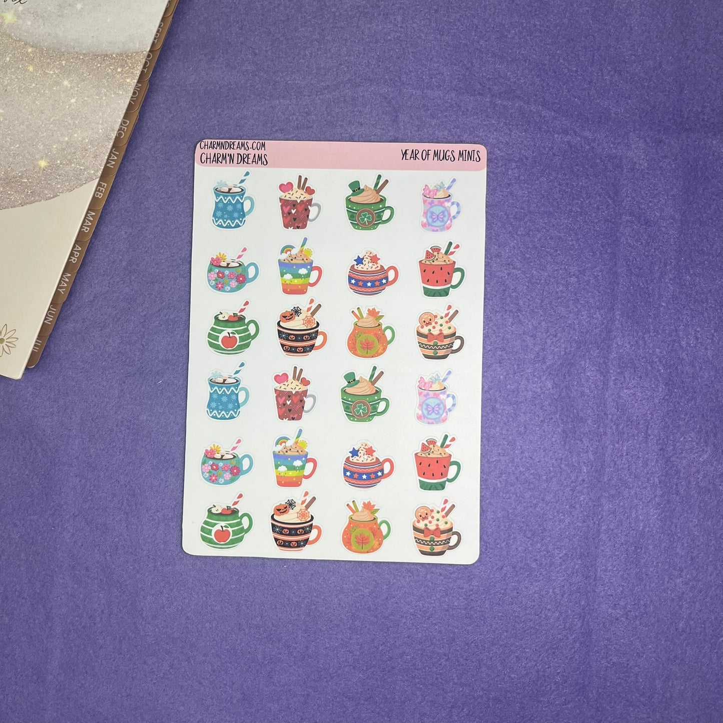 Mini Year of Mugs Sticker Sheet