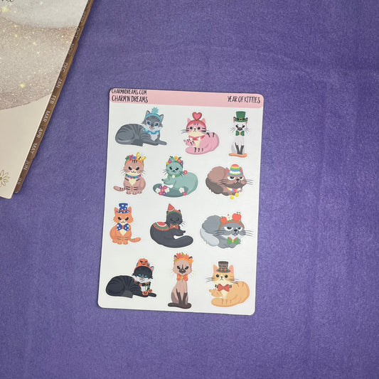 Year of Cats Sticker Sheet