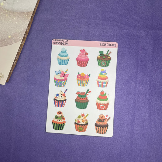 Year of Cupcakes Sticker Sheet