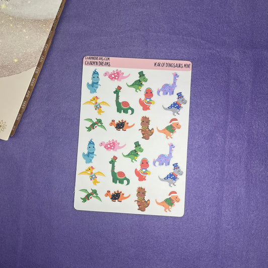 Mini Year of Dinosaurs Sticker Sheet