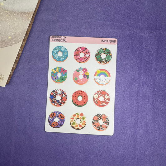 Year of Donuts Sticker Sheet