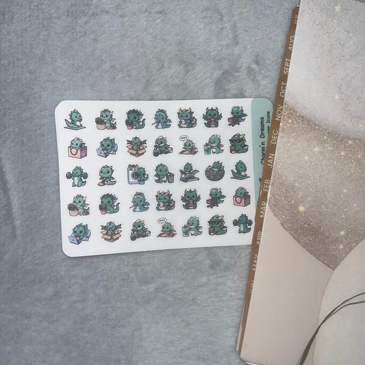 Dragon Sampler Icon Planner Stickers