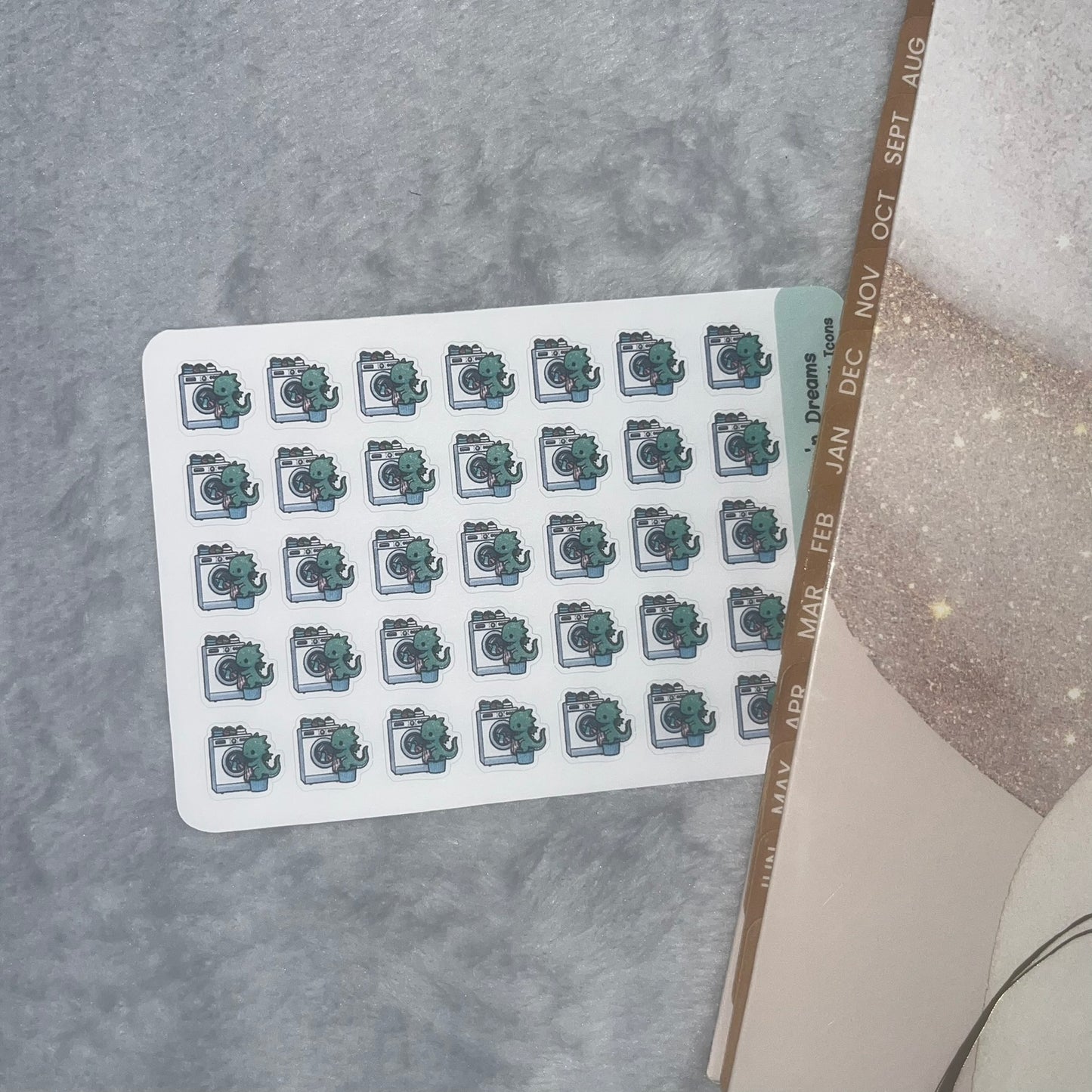 Dragon Laundry Icon Planner Stickers