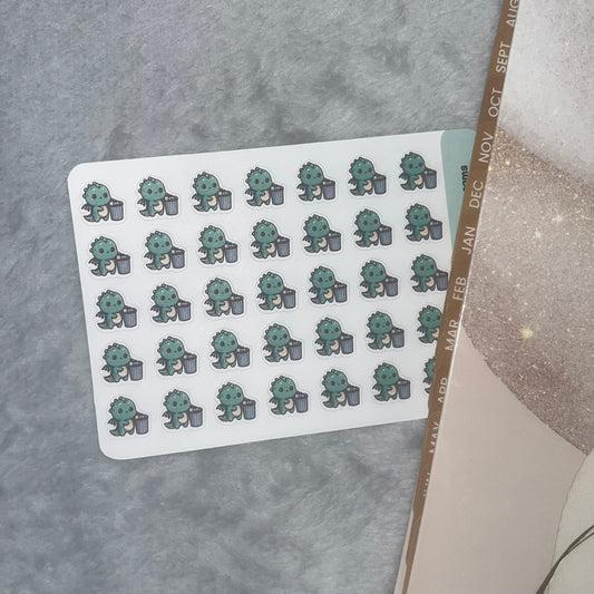 Dragon Trash Icon Planner Stickers