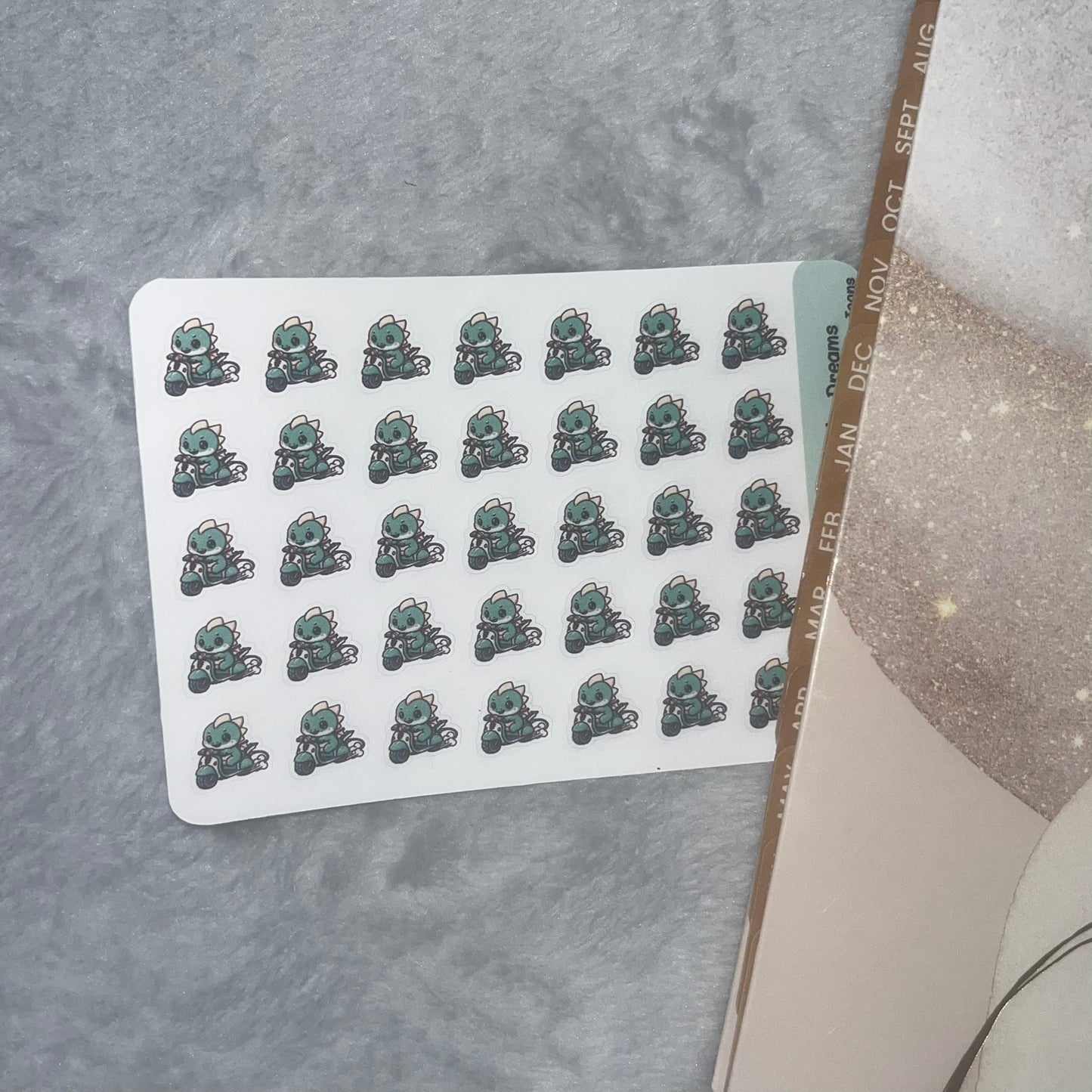 Dragon Moped Ride Icon Planner Stickers