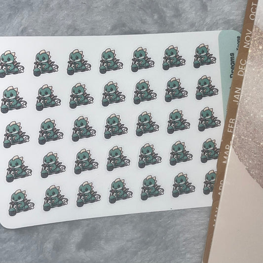 Dragon Moped Ride Icon Planner Stickers