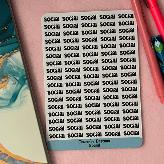 Social Functional Planner Stickers