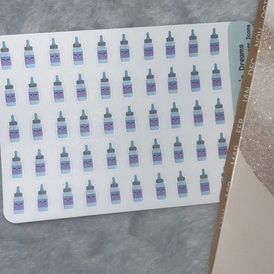 Medical 2- Purple Dropper Bottle Icon Planner Stickers