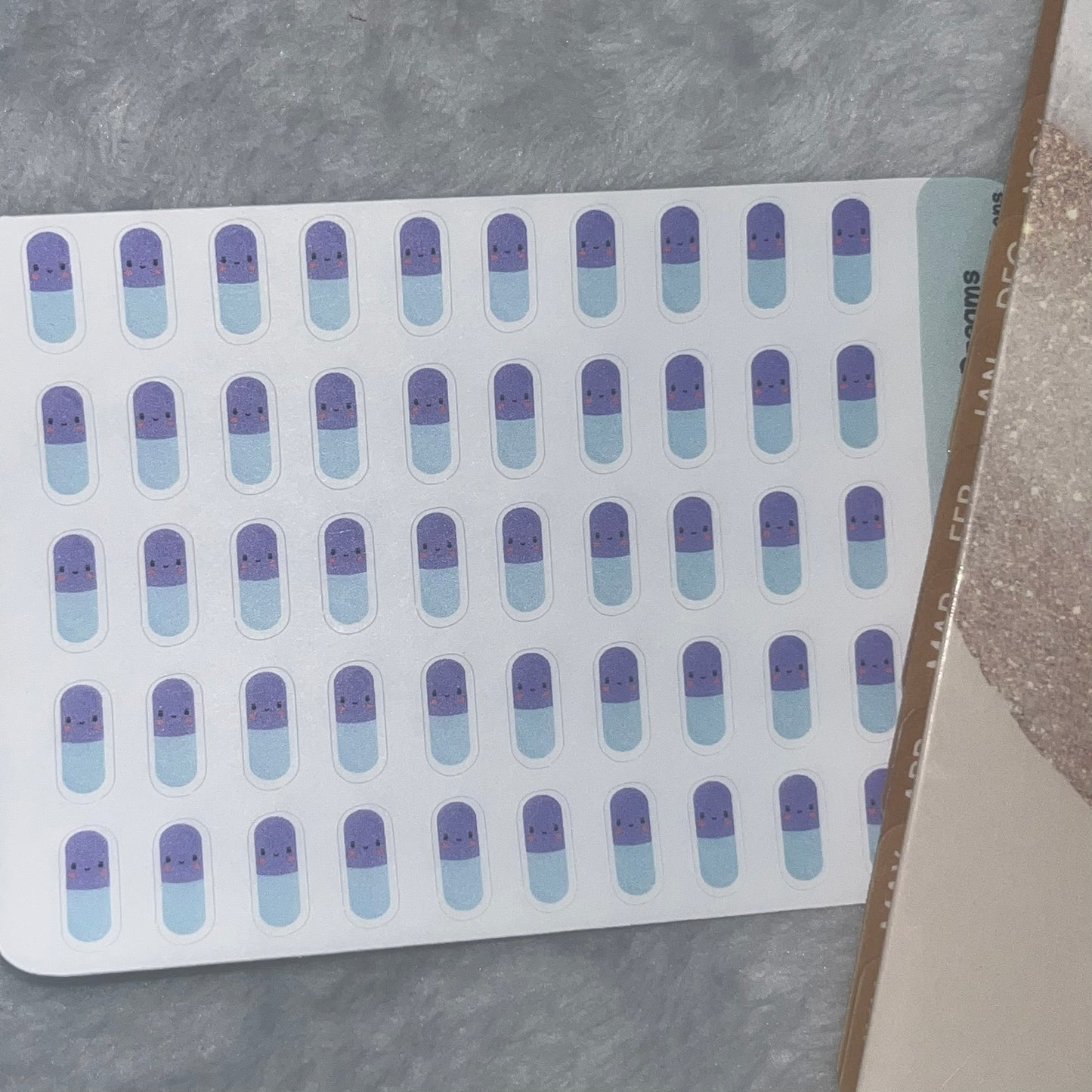 Medical 2- Purple Pill Planner Stickers