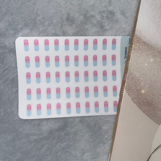 Medical 2- Pink Pill Planner Stickers