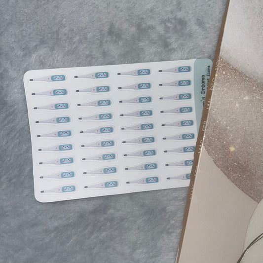 Medical 2- Blue Thermonitor Planner Stickers