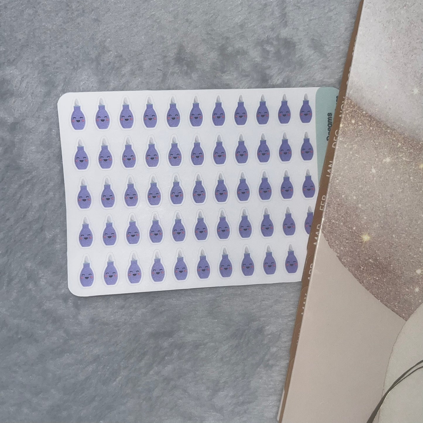 Medical 2- Purple Eye Dropper Planner Stickers