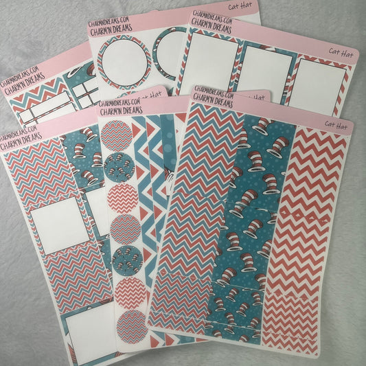 Cat Hat Planner Sticker Kit