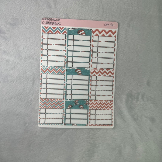 Cat Hat Planner Sticker Kit