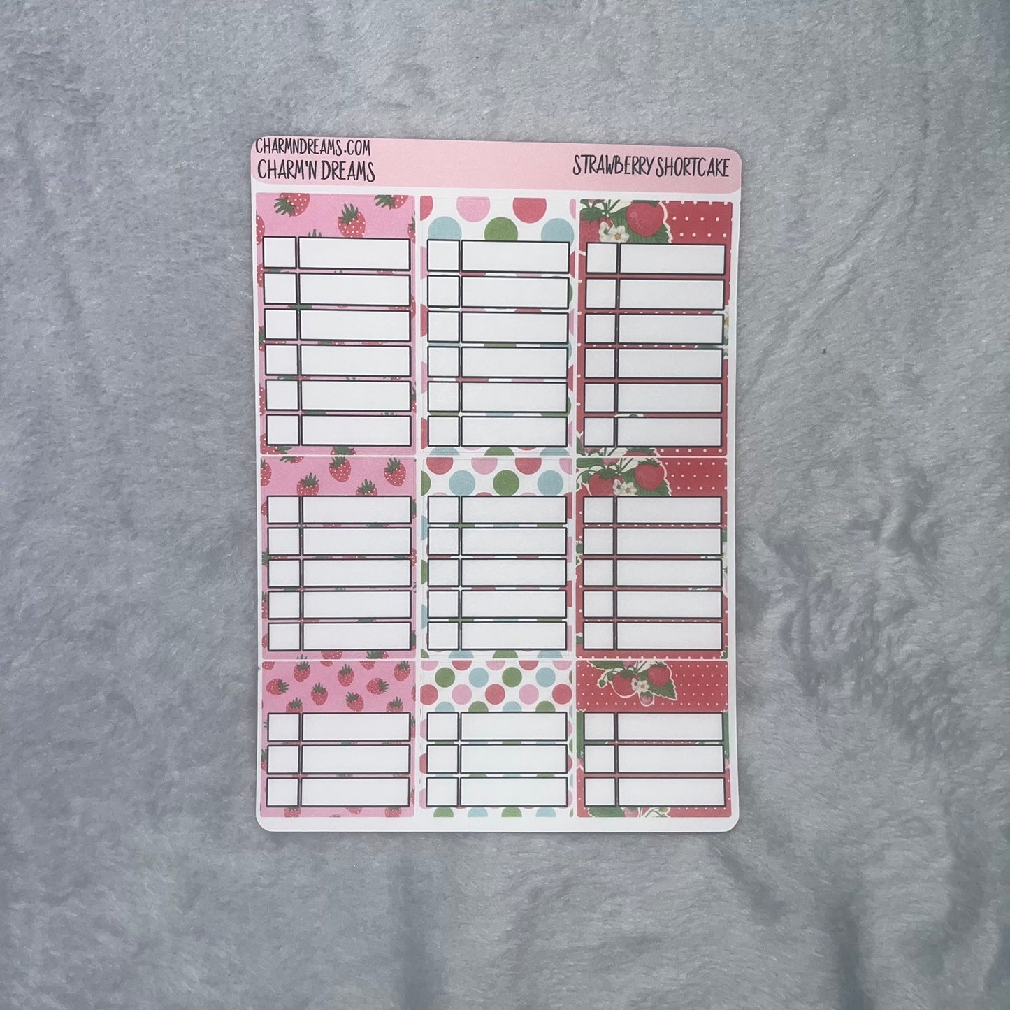 Strawberry Shortcake Planner Sticker Kit